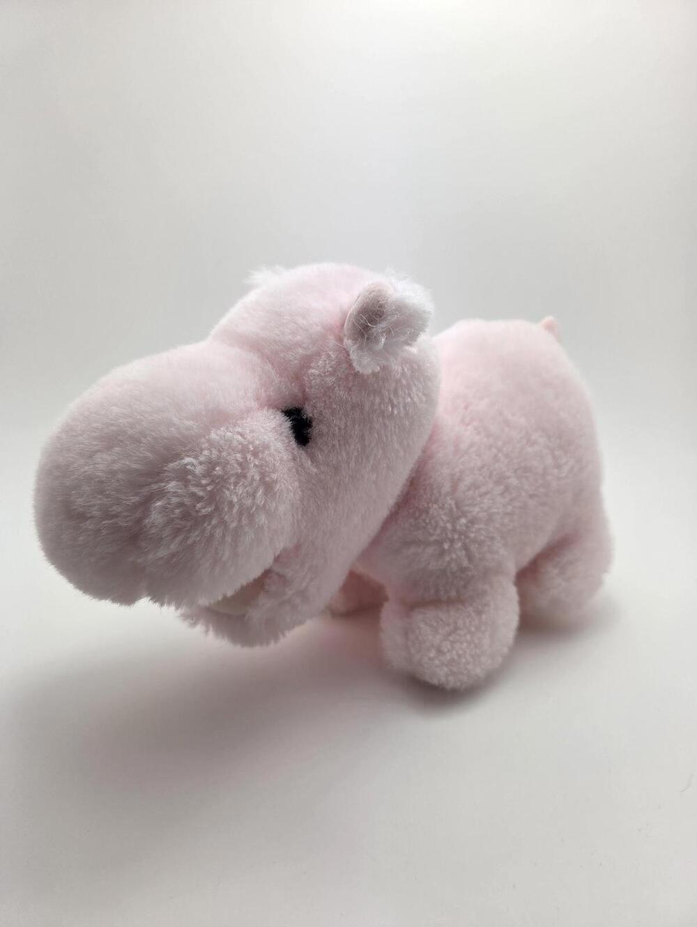 1988 Gund Pink Hippo Plush, Vintage Collectible Rare! (8 inch)